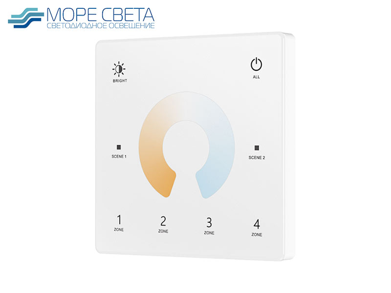 Панель настенная Lux Smart TW2-4W (4 зоны, CCT, RF, Белый) Панель настенная Lux Smart TW2-4W (4 зоны, CCT, RF, Белый)