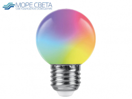 Светодиодная лампа Feron LB-37 G60 E27 3W 230V для белт-лайт RGB быстрая смена цвета