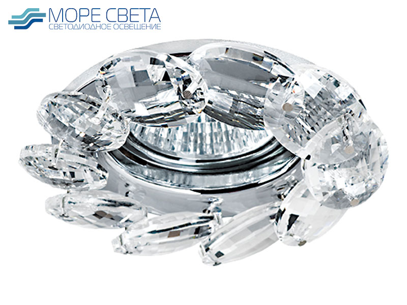 Р-Встраиваемый светильник Lightstar NOCE 031904 под лампу GU5.3 хром прозрачный