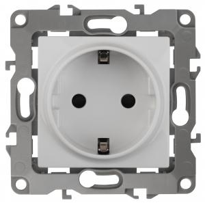 12-2002-01 ЭРА Розетка 2P+E Schuko со шторками, 16A-250В, IP20, без м.лапок, Эра12, белый 12-2002-01 ЭРА Розетка 2P+E Schuko со шторками, 16A-250В, IP20, без м.лапок, Эра12, белый