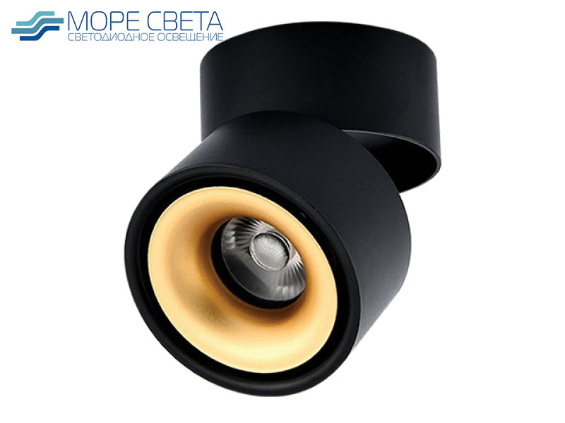 Накладной LED светильник Gala Orbo-L BK/GD 10W 4000-4500K 220V Круг черный с золотом