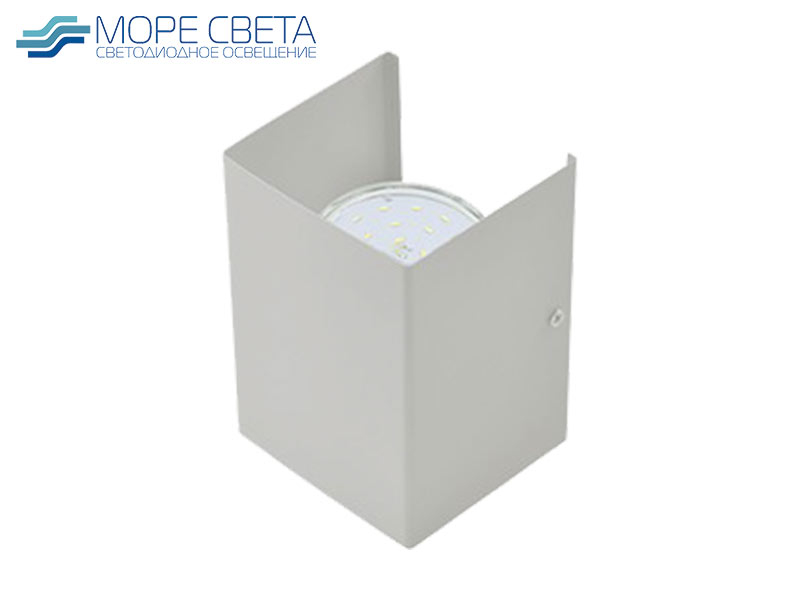 Р-Настенный светильник Ecola N52 под лампу 2xGX53 серый***