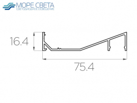 Светодиодный профиль для карниза SL-7516-D