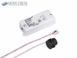 Сенсорный датчик-диммер Lux SR-2005 (12-36V, 8A, 96-288W, IR-Sensor, Черный)