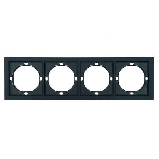 STEKKER МИЯ  Рамка 4-я  ЧЕРНЫЙ БАРХАТ  PFR00-3004-05 IP20