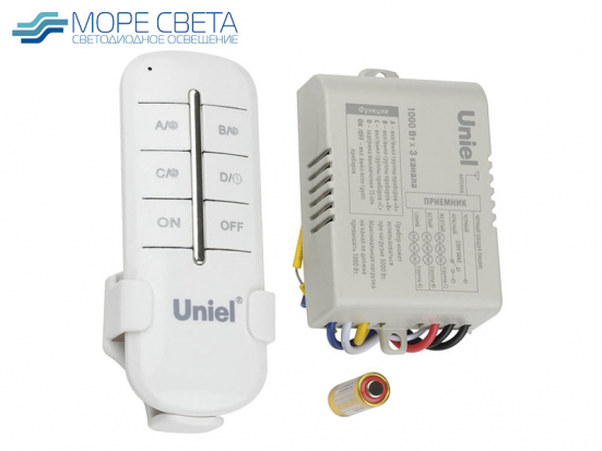 Пульт управления освещением Uniel UCH P005-G3 (220V, 3x1000W, 30M, белый)