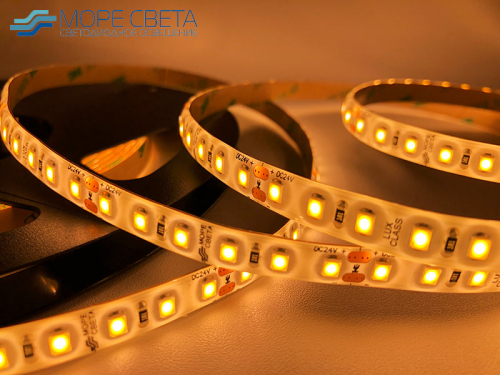 Светодиодная лента Lux SL SMD2835 120LED 9.6W 2700-2900 24V IP65 Теплая белая в/з