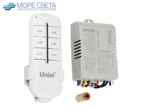 Пульт управления освещением Uniel UCH P005-G4 (220V, 4x1000W, 30M, белый)