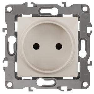 12-2005-02 ЭРА Розетка 2P, 16A-250В, IP20, без м.лапок, Эра12, слоновая кость