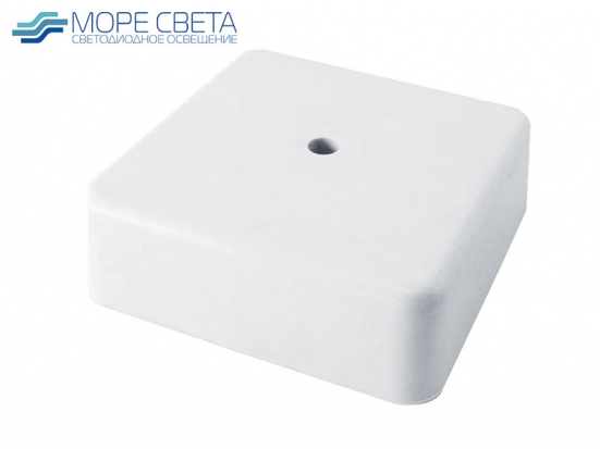 Распаячная коробка 80x80x20 квадрат с крышкой белая