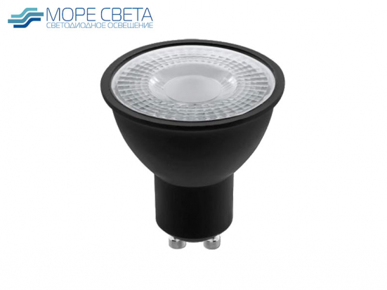 Светодиодная лампа GU10 15W 2700-3200K 220V 30° линза WW черная