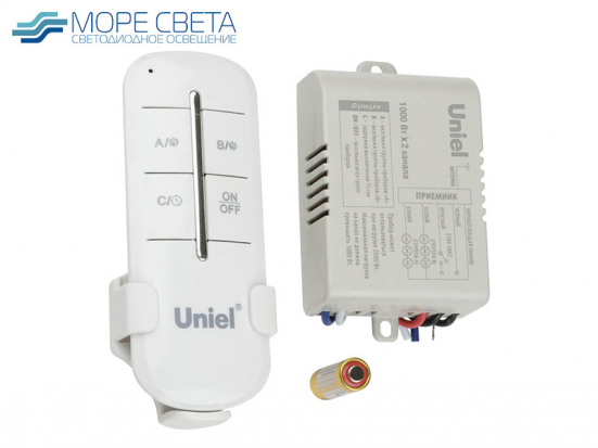 Пульт управления освещением Uniel UCH P005-G2 (220V, 2x1000W, 30M, белый)