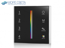 Панель настенная Lux Smart T25-B (4 зоны, RGB/CCT, RF, черный)