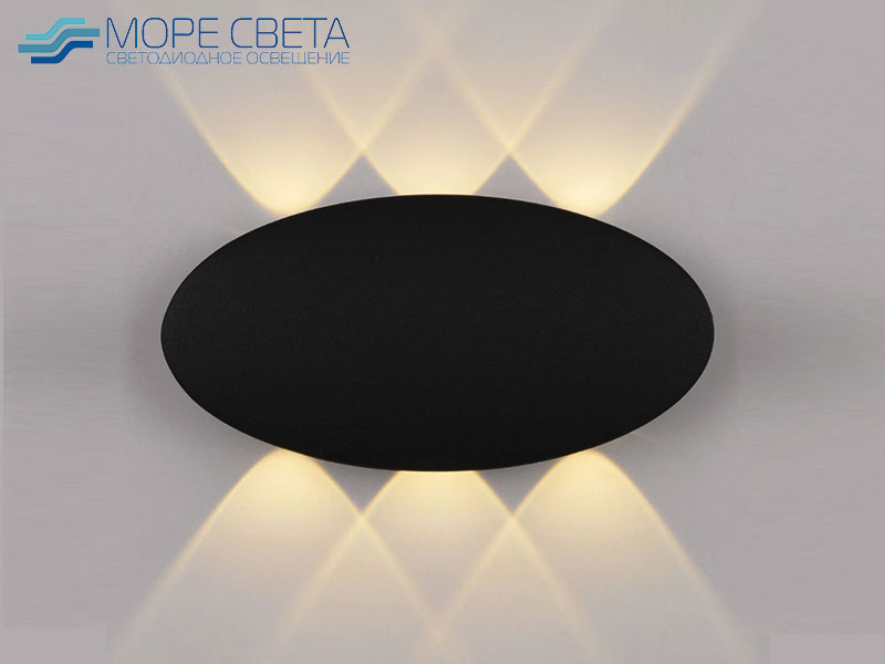 НоменклатураПрисоединенныеФайлы Настенный LED светильник SL-R1110-3K 6W 3000K IP54 черный