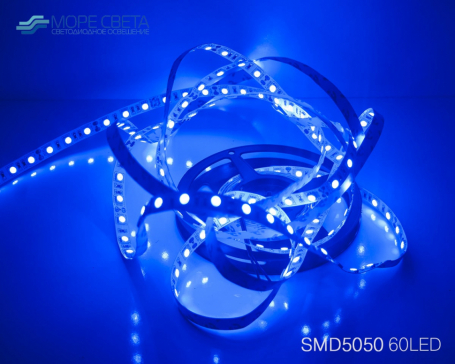 Светодиодная лента SMD5050 60LED 14.4W 12V IP20 Синяя