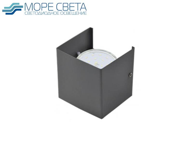 Р-Настенный светильник Ecola N51 под лампу 1xGX53 черный матовый***