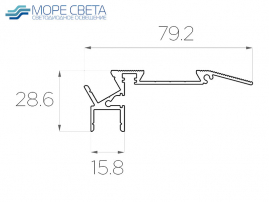 Светодиодный профиль для подсветки ступенек SL-7928-D