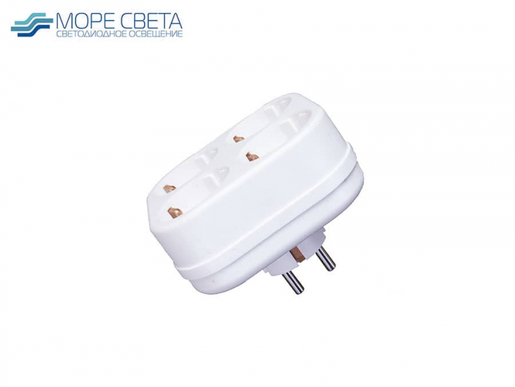 Разветвитель TOKER 4T4 на 4 розетки 16A белый купить в интернет ...