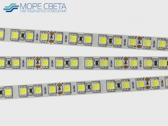 Светодиодная лента SMD5050 96LED 17W 24V IP20 Холодная белая