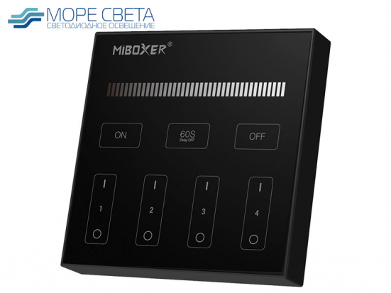 Настенная панель Mi-Boxer B1-B (Dimm, 4 зоны, RF, Черная)