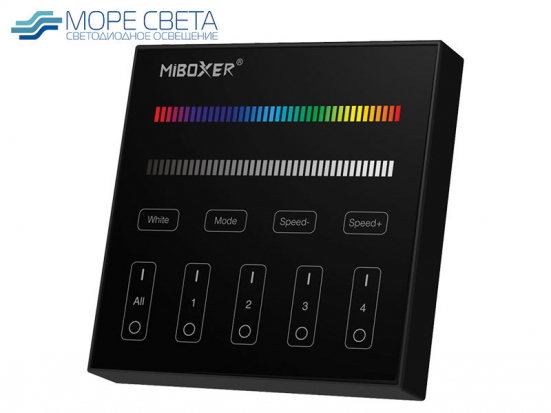 Настенная панель Mi-Boxer B3-B (Dimm/RGB, 4 зоны, RF, Черная)