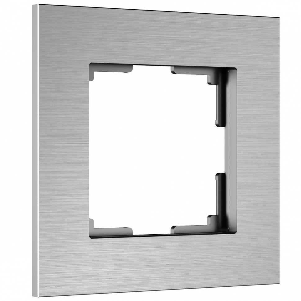 Рамка Slab на 1 пост Werkel W0012965 Серебро матовый Рамка Slab на 1 пост Werkel W0012965 Серебро матовый