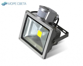 Светодиодный прожектор с датчиком движения GTAB-S-10-IP65-6500 10W IP65 220V холодный белый