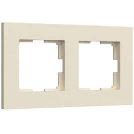 Рамка Slab на 2 поста Werkel W0022962 Айвори матовый