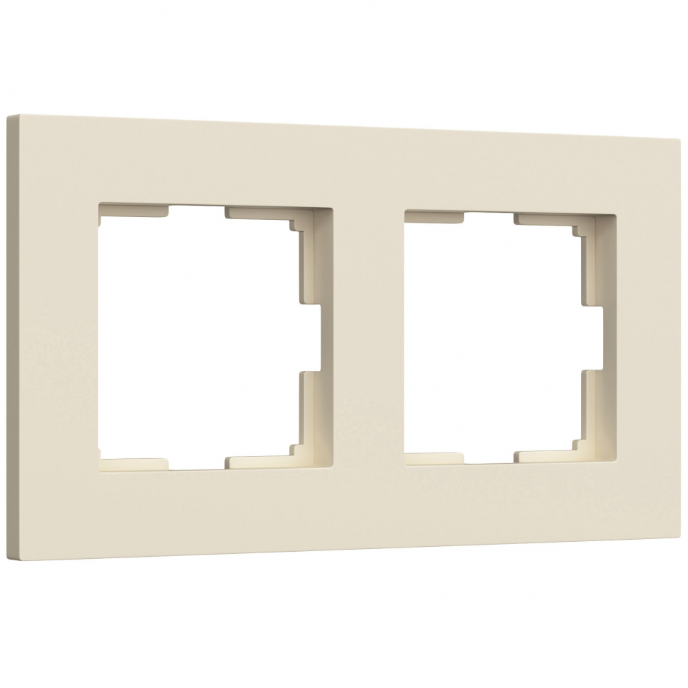 Рамка Slab на 2 поста Werkel W0022962 Айвори матовый Рамка Slab на 2 поста Werkel W0022962 Айвори матовый