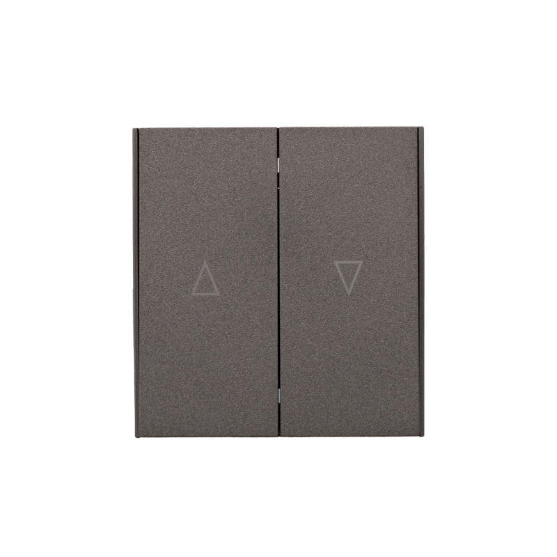 KRANZ KR-78-0711-6 Выключатель STRONG 2 кл для жалюзи возвратный 10А с/у графит KRANZ KR-78-0711-6 Выключатель STRONG 2 кл для жалюзи возвратный 10А с/у графит