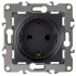 12-2101-05 ЭРА Розетка 2P+E Schuko, 16A-250В, IP20, Эра12, антрацит 12-2101-05 ЭРА Розетка 2P+E Schuko, 16A-250В, IP20, Эра12, антрацит
