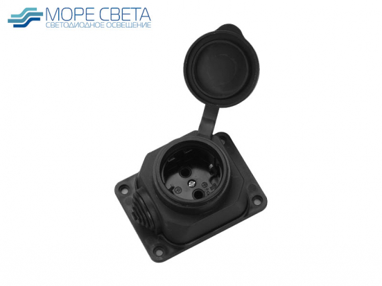Розетка накладная GSB 16A 220V IP44 1 гнездо черная