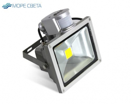 Светодиодный прожектор с датчиком движения GTAB-S-50-IP65-6500 50W IP65 220V холодный белый