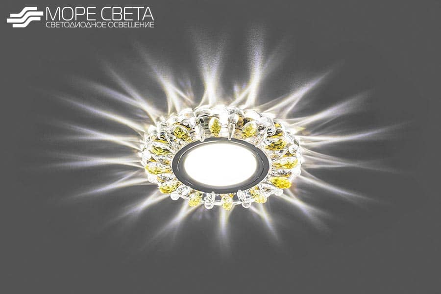 Р-Встраиваемый светильник с подсветкой FN CD914 MR16 GU5.3 прозрачный-желтый хром*** Р-Встраиваемый светильник с подсветкой FN CD914 MR16 GU5.3 прозрачный-желтый хром***
