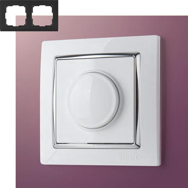 Рамка snabb на 2 поста Werkel W0021901 Белый / хром
