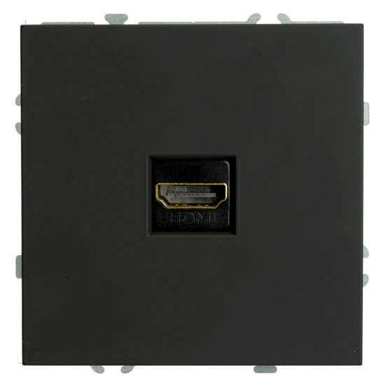 STEKKER ЭМИЛИ Розетка (механизм)  HDMI 2.0 Type A  ЧЕРНЫЙ УГОЛЬ  RST00-5118-05 IP20