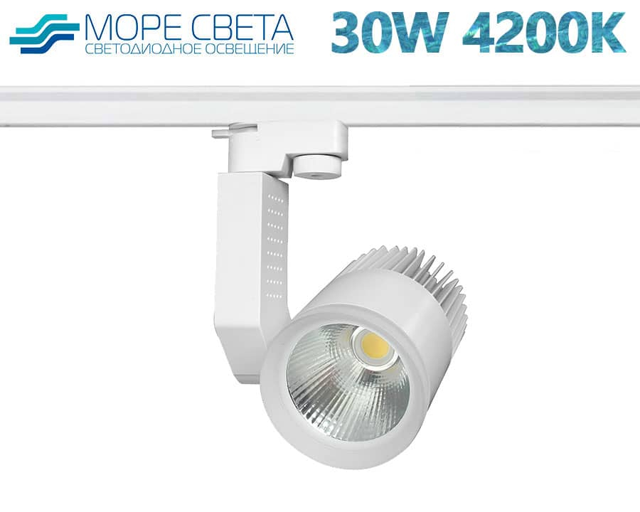 Архив------Трековый LED светильник ES ACCORD 30W 4200K 220V 30° белый