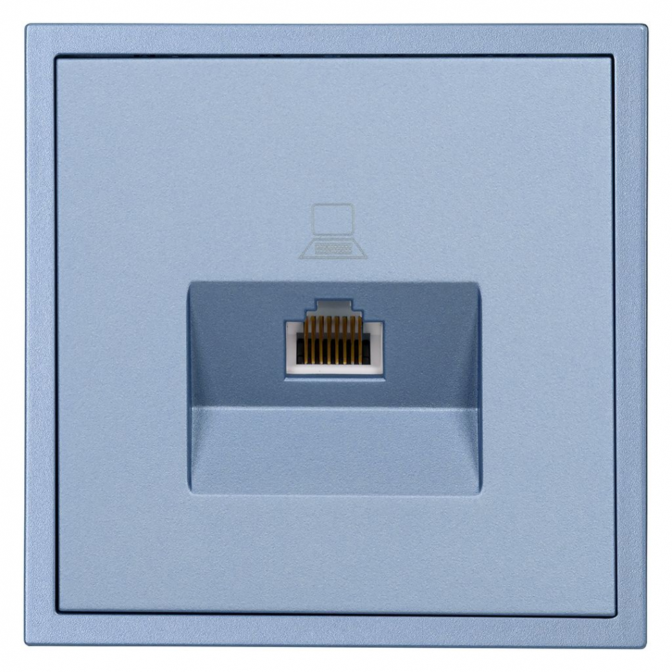 Розетка компьютерная RJ-45 1-местная арктическая "Капелла" Розетка компьютерная RJ-45 1-местная арктическая "Капелла"