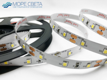 Светодиодная лента SMD2835 60LED 4.8W 12V IP20 Холодная белая
