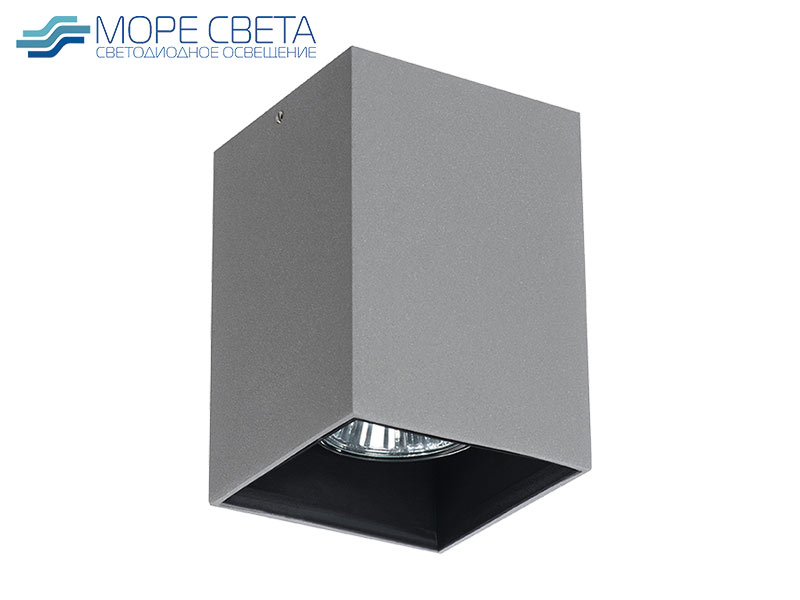 Р-Накладной светильник Lightstar Ottico QUA 214429 под лампу GU10 Квадрат серый с черным*** Р-Накладной светильник Lightstar Ottico QUA 214429 под лампу GU10 Квадрат серый с черным***