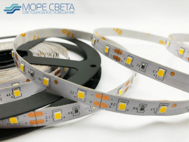 Светодиодная лента SMD2835 60LED 4.8W 12V IP20 Теплая белая