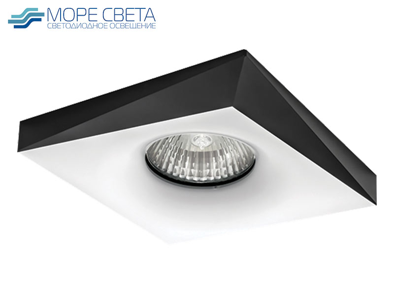 Р-Встраиваемый светильник Lightstar Miriade 011006 под лампу GU5.3 черный с белым Р-Встраиваемый светильник Lightstar Miriade 011006 под лампу GU5.3 черный с белым