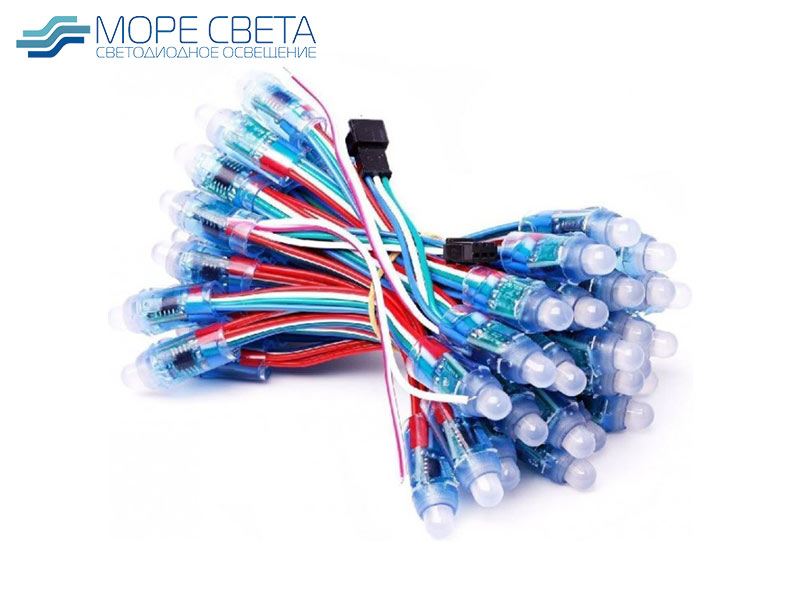 Светодиодный пиксель D12 0.6W 12V IP65 WS2811 SPI Светодиодный пиксель D12 0.6W 12V IP65 WS2811 SPI