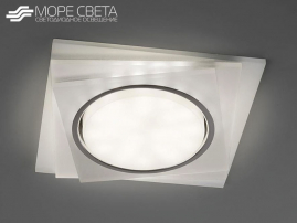 Встраиваемый светильник с подсветкой Feron CD5023 GX53 прозрачный хром