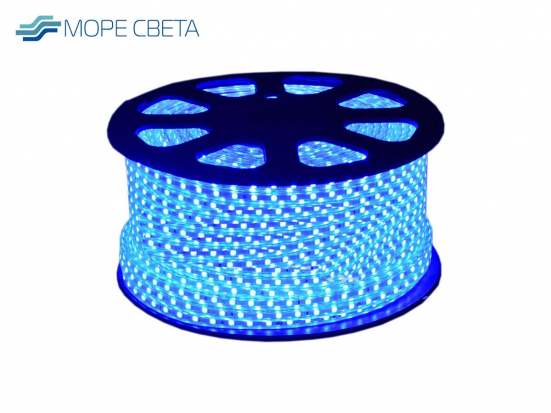 Светодиодная лента SMD5050 60LED 14.4W IP67 220V Синяя