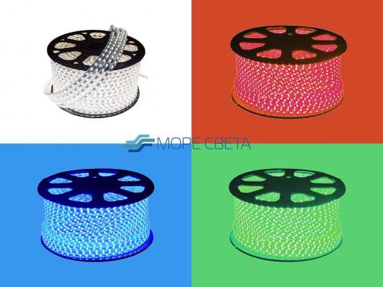 Светодиодная лента SMD5050 60LED 14.4W IP67 220V RGB