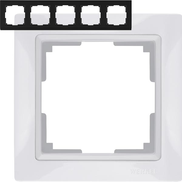 Рамка Snabb Basic на 5 постов Werkel W0052001 Белый Рамка Snabb Basic на 5 постов Werkel W0052001 Белый