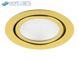 Встраиваемый LED светильник Feron LN7 3W 4000-4500K 220V Круг золото