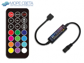 Контроллер SL-YC024 (RGB, 12-24V, 6A, 72-144, RF, Черный)