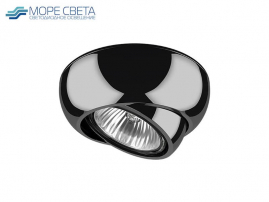 Р-Встраиваемый светильник Lightstar OCULA X1 011817 под лампу GU10 Круглый черный хром***